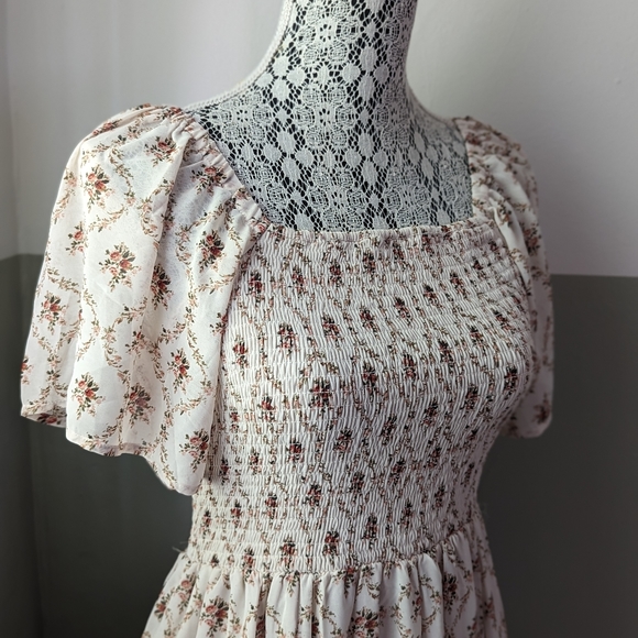 Pink Blush Floral Chiffon Dress - Picture 6 of 7